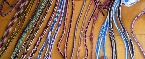 bicolor loop braids—cotton, wool, linen