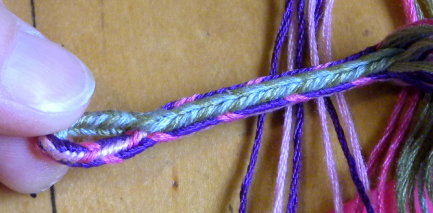 in-progress Sudarium-type braid, another side
