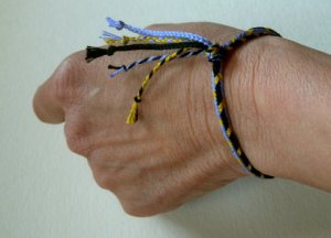 tassel of mini-braids fingerloop braiding, finger loop, friendship bracelets, embroidery floss