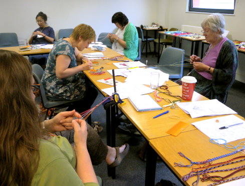 Ingrid Crickmore's Loop braiding class at Braids 2012