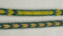 2 10-loop double braids, solid rectangle shape, bicolor patterns