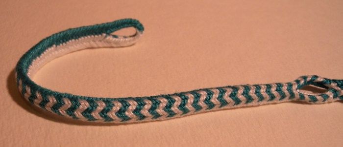 fingerloop braid, 16 loops, loop braiding,original design