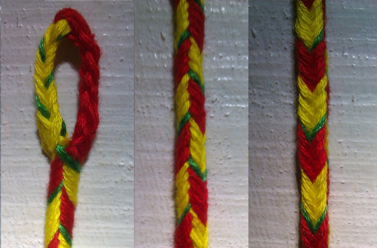 9-loop square braid, by Victoria on the blog Alcarinwe