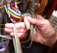 hand-held loop braiding, Andean style (?)