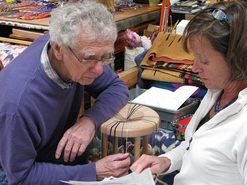 Photo by Michael Hattori of Rodrick Owen and marudai student, 2012.