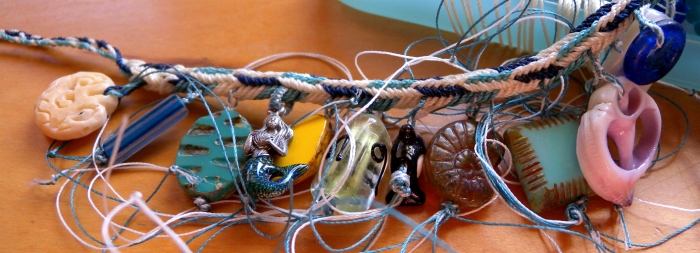 fingerloop braided in-progress charm bracelet