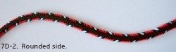 7-loop D-shaped 'unorthodox' fingerloop braid