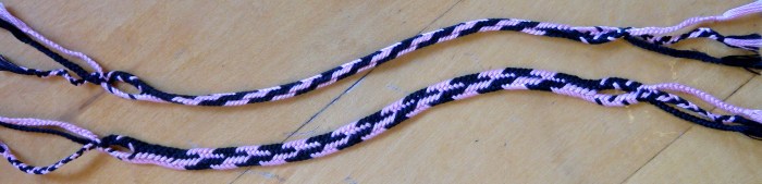 A 3/4-flat and a fully-flat 5-loop flat braid, loopbraider.com