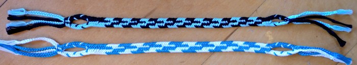 One pick-up pattern and one automatic pattern, 7-loop braids, loopbraider.com