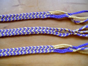 3 5-loop Alternating Stripe flat braids, loopbraider.com